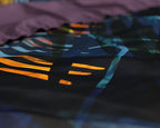 Dekbedovertrek katoensatijn Wild Marina marineblauw 140 x 220 cm, met 1 kussensloop 60 x 70 cm