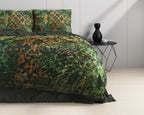 Dekbedovertrek katoensatijn Venni groen 240 x 220 cm, met 2 kussenslopen 60 x 70 cm