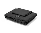 Dekbedovertrek katoen stonewashed antraciet 140 x 220 cm, met kussensloop 60 x 70 cm
