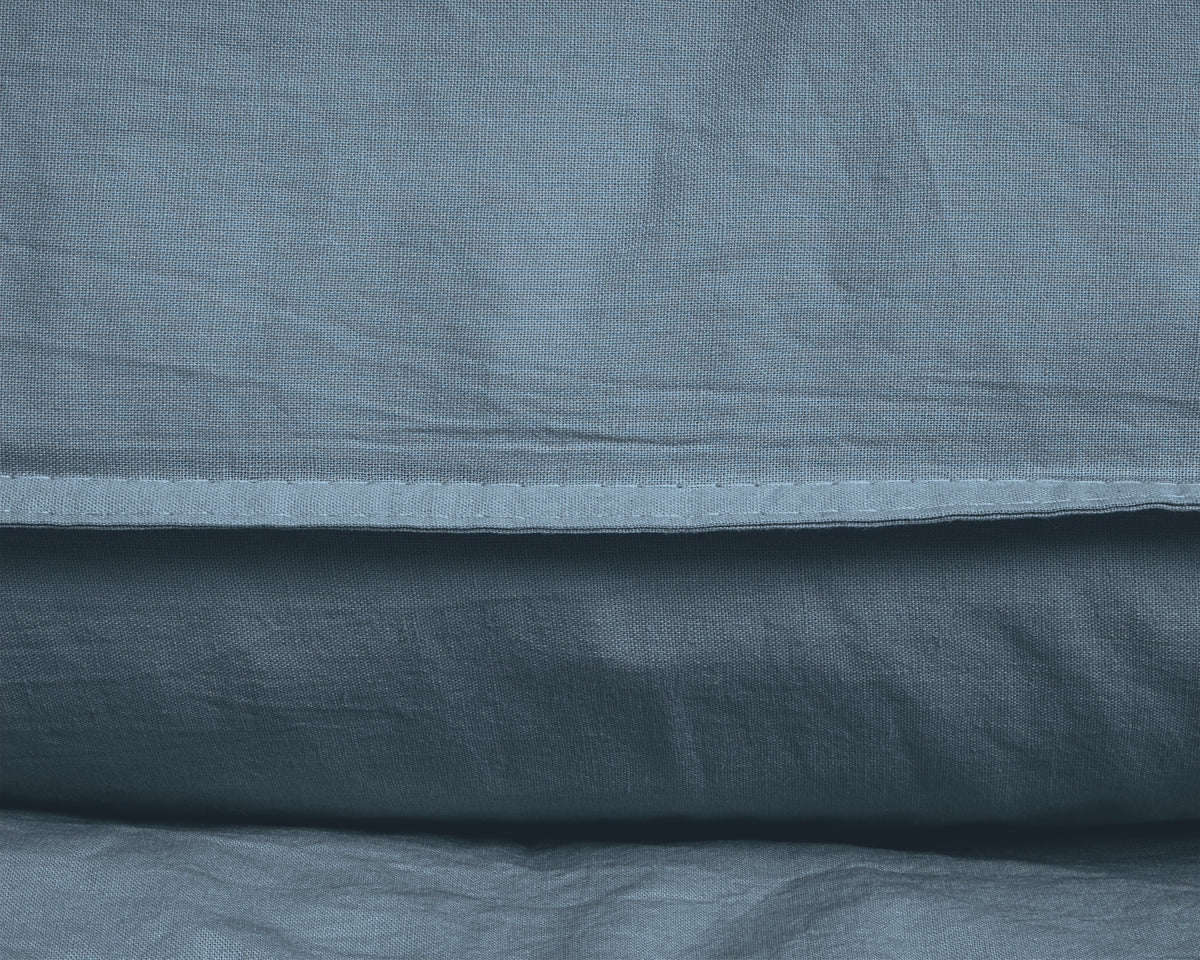 Dekbedovertrek katoen stonewashed blauw 200 x 220 cm, met kussenslopen 60 x 70 cm voor de slaapkamer