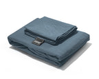 Dekbedovertrek katoen stonewashed blauw 200 x 220 cm, met kussenslopen 60 x 70 cm voor de slaapkamer