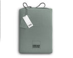 Dekbedovertrek katoen stonewashed groen 140 x 220 cm, met kussenslopen 60 x 70 cm