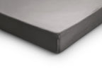 Hoeslaken katoensatijn T210 grijs 90 x 220 cm, hoekhoogte 30 cm, voor de slaapkamer