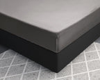 Hoeslaken katoensatijn T210 grijs 140 x 200 cm, hoekhoogte 30 cm voor de slaapkamer