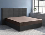 Hoeslaken katoensatijn taupe 70 x 200 cm, hoekhoogte 30 cm voor matrassen tot 30 cm
