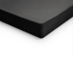 Hoeslaken topper katoensatijn zwart 140 x 200 cm, hoekhoogte 15 cm, T210