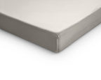 Topper hoeslaken katoensatijn crème 140 x 200 cm, hoekhoogte 15 cm, voor toppers en matrassen