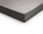 Hoeslaken topper katoensatijn T210 grijs 140 x 200 cm, hoekhoogte 15 cm, anti-huisstofmijt