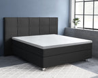Topper hoeslaken katoensatijn wit 160 x 220 cm, T210, anti-huisstofmijt en antiallergisch