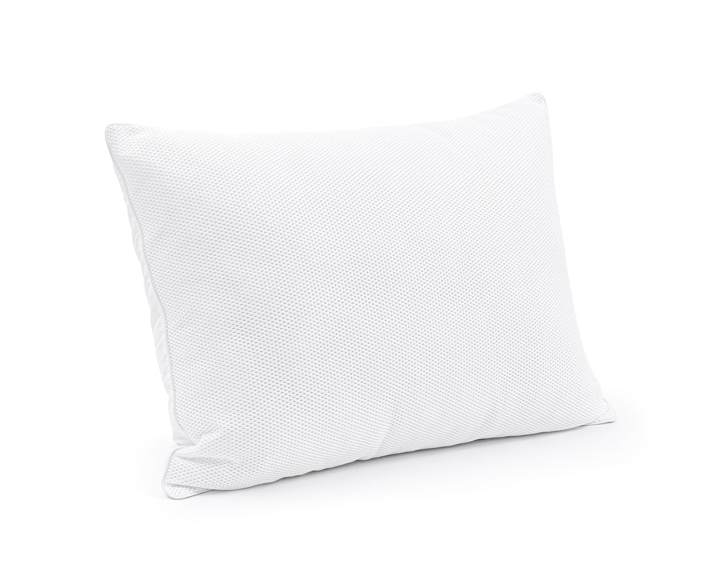 Hoofdkussen microgel ventilerend 3D-mesh perkal-katoen wit 50 x 70 cm, laag en medium stevig