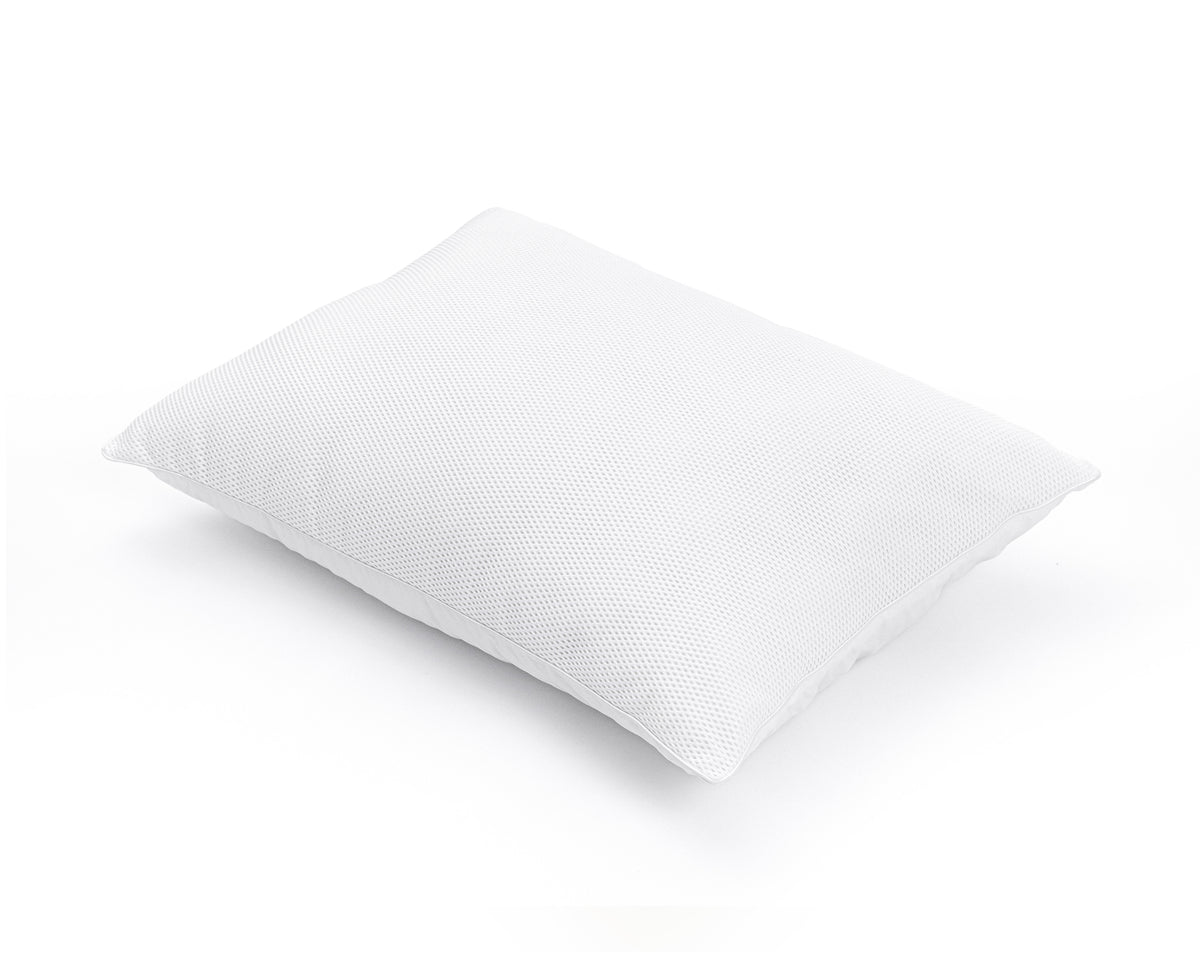 Hoofdkussen microgel ventilerend 3D-mesh perkal-katoen wit 50 x 70 cm, laag en medium stevig