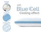 Hoofdkussen verkoelend microgel Blue Cell Tech 3D, wit, 50 x 70 cm, voor rug-, zij- en buikslapers