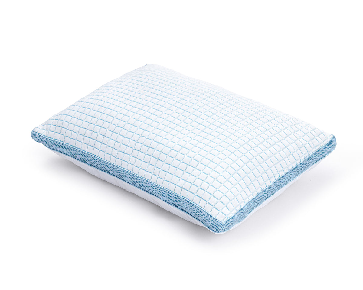Hoofdkussen traagschuim verkoelend wit, Blue Cell, stevig, 50 x 70 cm, voor rug-, zij- en buikslapers