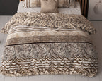 Dekbedovertrek micropercal katoen panterprint bruin 140 x 220 cm, met kussensloop 60 x 70 cm