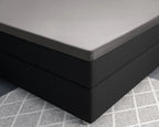 Splittopper hoeslaken katoensatijn T210 grijs 180 x 200 cm, anti-huisstofmijt en antiallergisch