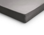 Splittopper hoeslaken katoensatijn grijs 180 x 220 cm, T210, voor matrashoogte ca. 8–12 cm