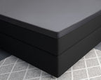 Hoeslaken splittopper katoensatijn antraciet 160 x 200 cm, elastische rand voor matrashoogte 8–12 cm