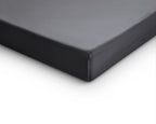 Hoeslaken splittopper katoensatijn antraciet 160 x 200 cm, elastische rand voor matrashoogte 8–12 cm