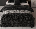 Dekbedovertrek micropercal Dervio antraciet 140 x 220 cm, met 2 kussenslopen 60 x 70 cm