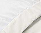 Dekbedovertrek velvet polyester effen wit 140 x 220 cm, met kussensloop 60 x 70 cm, eenpersoons