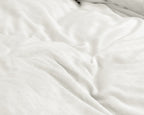 Dekbedovertrek velvet polyester wit effen 240 x 220 cm, met kussenslopen 60 x 70 cm