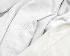Dekbedovertrek velvet polyester wit effen 240 x 220 cm, met kussenslopen 60 x 70 cm