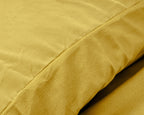 Dekbedovertrek velvet fluweel effen goud 140 x 220 cm, met 1 kussensloop 60 x 70 cm