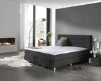 Waterdicht hoeslaken molton katoen met TPU-laag wit 160 x 220 cm, matrasbeschermer voor split-topper
