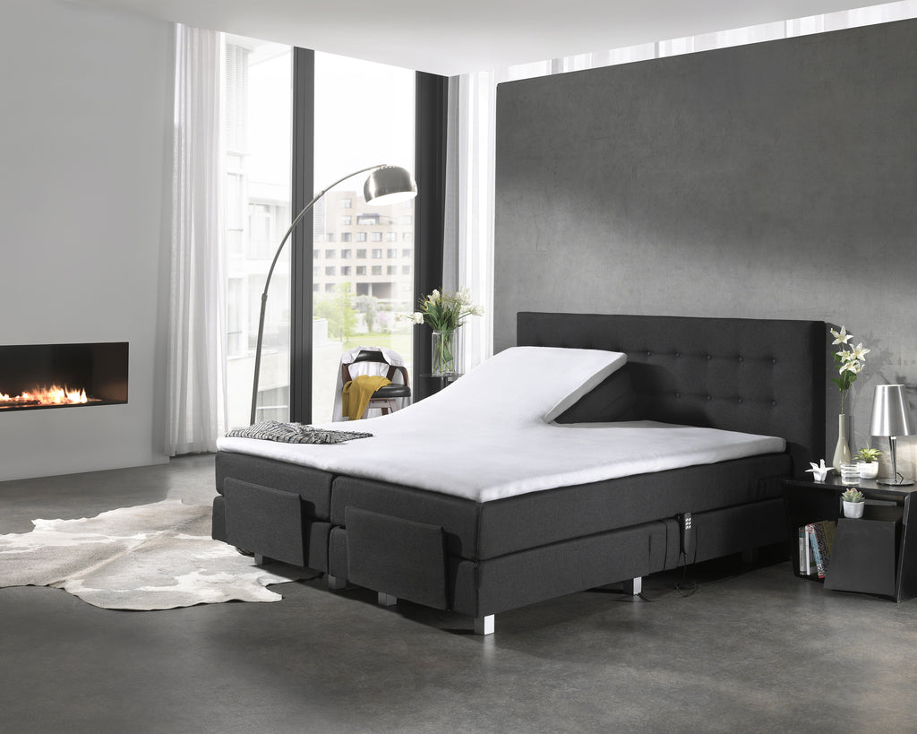 Matrasbeschermer waterdicht molton wit 180 x 220 cm, hoeslaken voor splittopper en verstelbare bedden