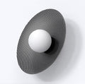 Wandlamp gepoedercoat staal modern Vibez K1 zwart met witte kap, 30 x 13 x 30 cm, G9 led