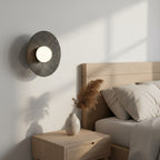 Wandlamp gepoedercoat staal modern Vibez K1 zwart met witte kap, 30 x 13 x 30 cm, G9 led