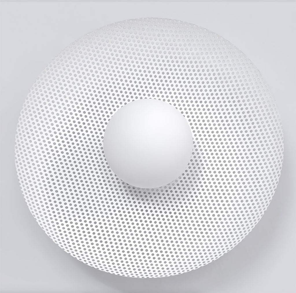 Wandlamp Vibez K1 gepoedercoat staal, modern, wit – 30 x 30 x 13 cm, voor hal en slaapkamer