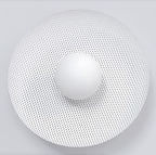 Wandlamp Vibez K1 gepoedercoat staal, modern, wit – 30 x 30 x 13 cm, voor hal en slaapkamer