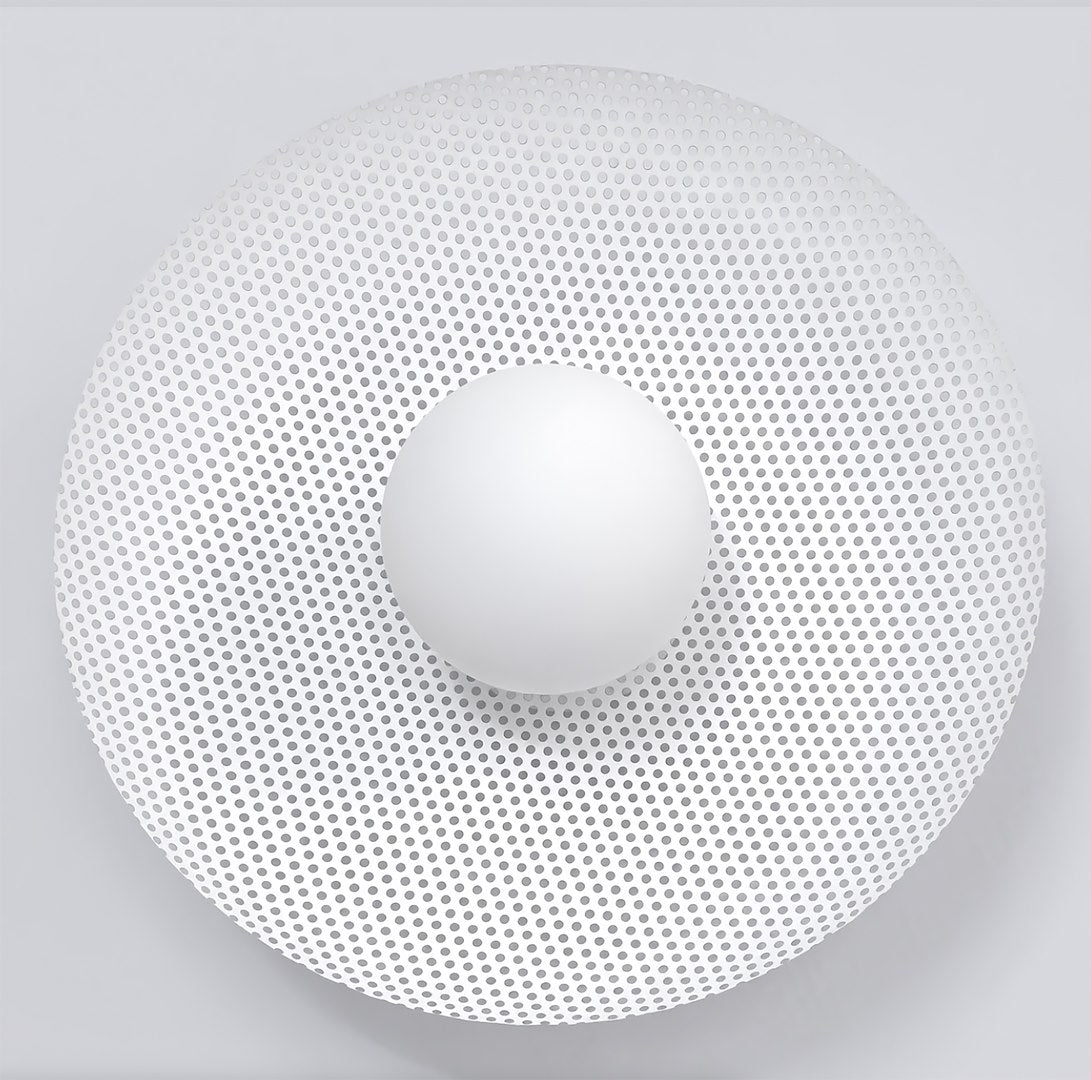 Wandlamp Vibez K1 gepoedercoat staal, modern, wit – 30 x 30 x 13 cm, voor hal en slaapkamer
