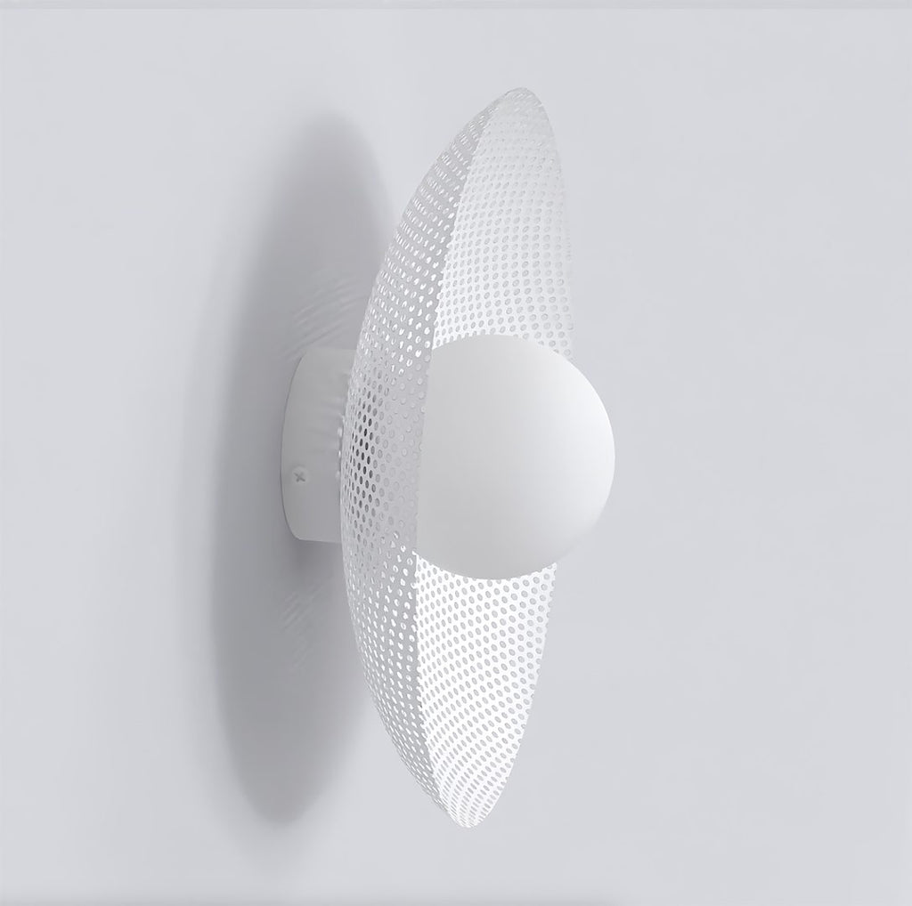 Wandlamp Vibez K1 gepoedercoat staal, modern, wit – 30 x 30 x 13 cm, voor hal en slaapkamer