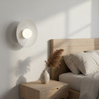 Wandlamp Vibez K1 gepoedercoat staal, modern, wit – 30 x 30 x 13 cm, voor hal en slaapkamer