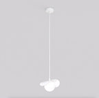 Hanglamp staal wit modern, model Rituel 1, verstelbare ophanging, G9 fitting, voor woonkamer en eetruimte