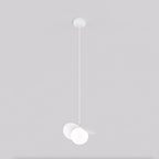 Hanglamp staal wit modern, model Rituel 1, verstelbare ophanging, G9 fitting, voor woonkamer en eetruimte