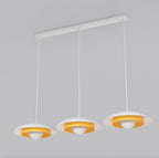 Hanglamp gepoedercoat staal Skin Scandinavisch wit 95 x 30 x 120 cm, 3x G9, verstelbare hoogte, eettafel