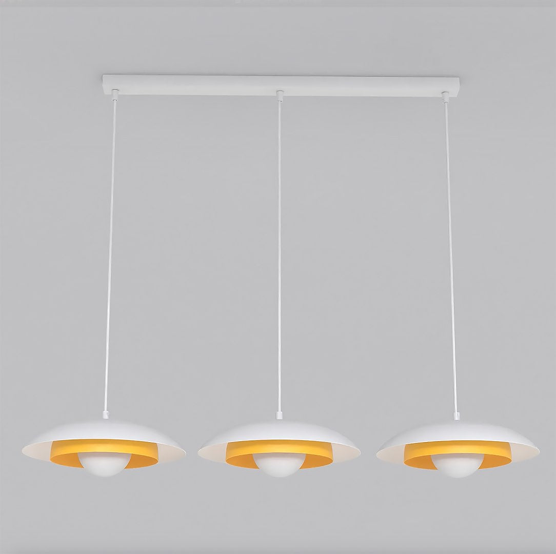 Hanglamp gepoedercoat staal Skin Scandinavisch wit 95 x 30 x 120 cm, 3x G9, verstelbare hoogte, eettafel