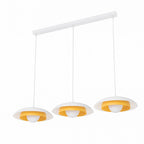 Hanglamp gepoedercoat staal Skin Scandinavisch wit 95 x 30 x 120 cm, 3x G9, verstelbare hoogte, eettafel