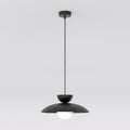 Hanglamp gepoedercoat staal en glas Mulan, zwart, 1 lamp, G9, Ø 10 cm kap, eettafel en kookeiland