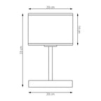 Tafellamp gepoedercoat staal minimalistisch Karbon zwart, stoffen kap Ø 20 cm, E27 – bureau en nachtkastje