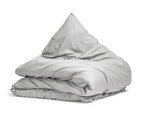 Dekbedovertrek Egyptisch katoen perkal effen grijs 140 x 200/260 cm, met kussenslopen 80 x 80 cm