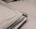Dekbedovertrek Egyptisch katoen perkal T200 effen taupe 200 x 200/260 cm, met hotelsluiting kussenslopen 80 x 80 cm