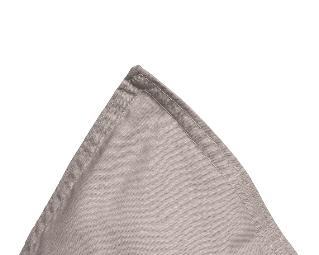Dekbedovertrek Egyptisch katoen perkal T200 effen taupe 200 x 200/260 cm, met hotelsluiting kussenslopen 80 x 80 cm
