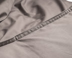 Dekbedovertrek Egyptisch katoen perkal T200 effen taupe 200 x 200/260 cm, met hotelsluiting kussenslopen 80 x 80 cm