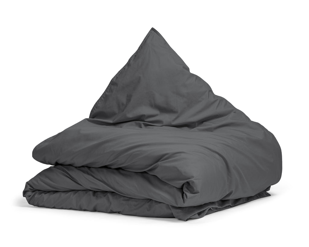 Dekbedovertrek Egyptisch katoen perkal T200 antraciet 140 x 200/260 cm, met kussenslopen 80 x 80 cm