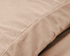 Dekbedovertrek velvet polyester effen huidskleurig 240 x 220 cm, met kussenslopen 60 x 70 cm