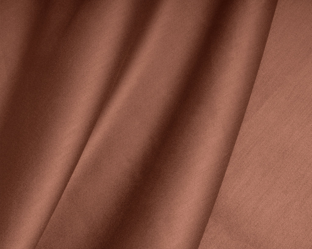 Hoeslaken topper katoensatijn T210 bruin 90 x 200 cm, hoekhoogte 15 cm